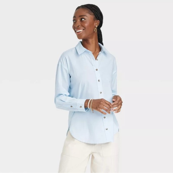 5/$25 Universal Thread Sky Button-Down Shirt EUC - Picture 1 of 2